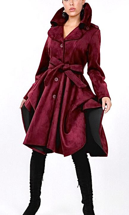 Prince Outerwear | Microfiber Eggplant Coat